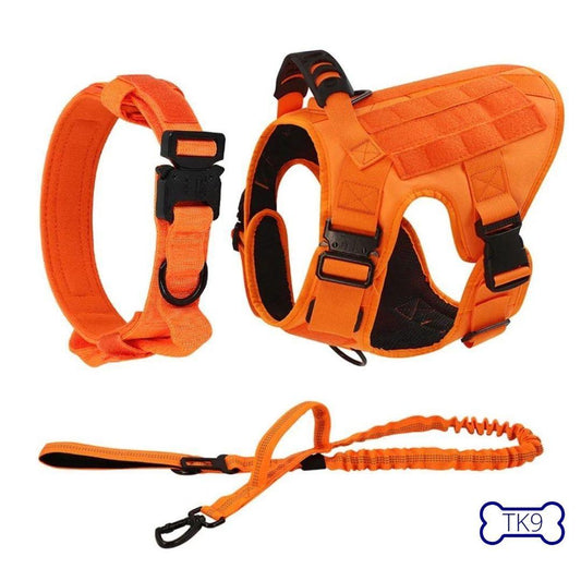 Orange Tactical Harness - Anti-pull - Large Dogs