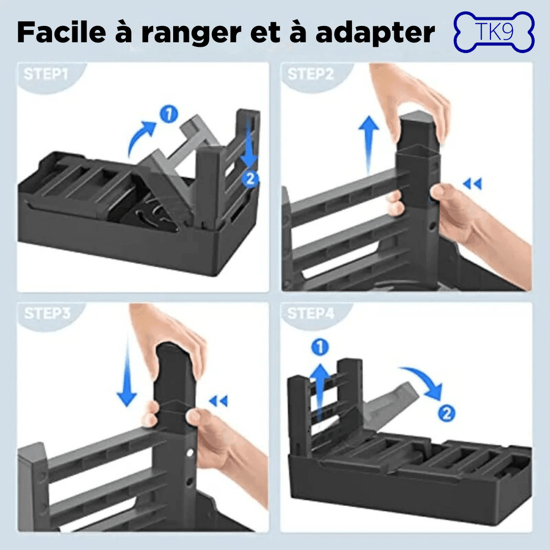 Gamelle Surélevée Réglable Anti-Glouton Anti-éclaboussures pour Chiens - Propreté, Confort et Digestion Optimale - Tao-K9