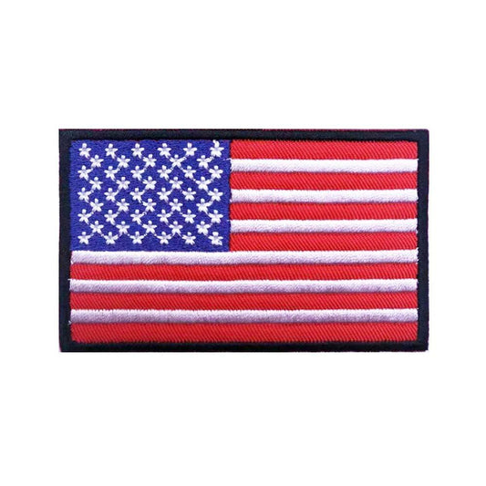 Embroidered Velcro Patches for Dog Harnesses - American Flag - USA