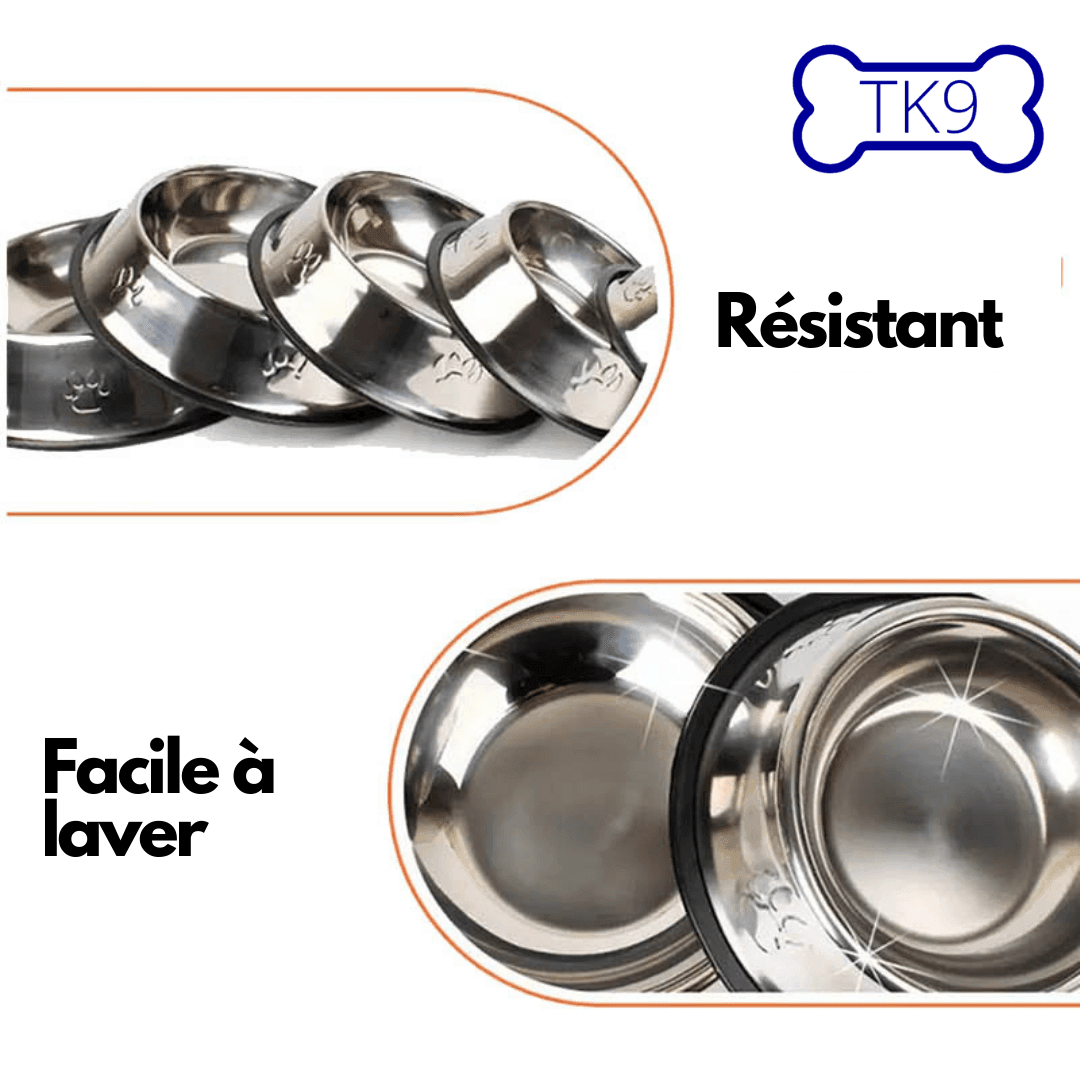 Gamelle en acier inoxydable - 6 tailles disponibles - Tao-K9