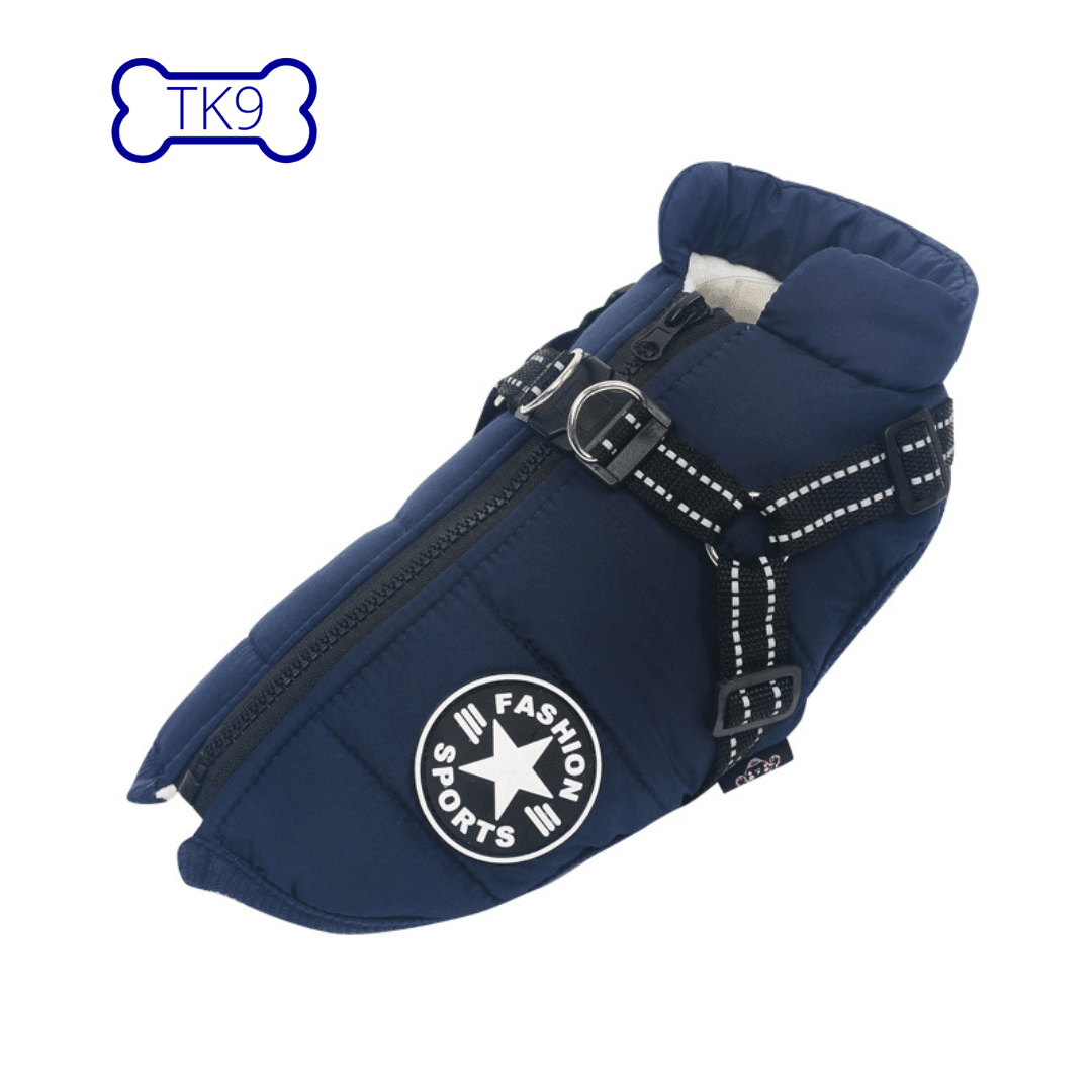 MANTEAU IMPERMÉABLE POUR CHIENS, GILET CHAUD POUR CHIENS, Gilet Harnais imperméable - Tao-K9