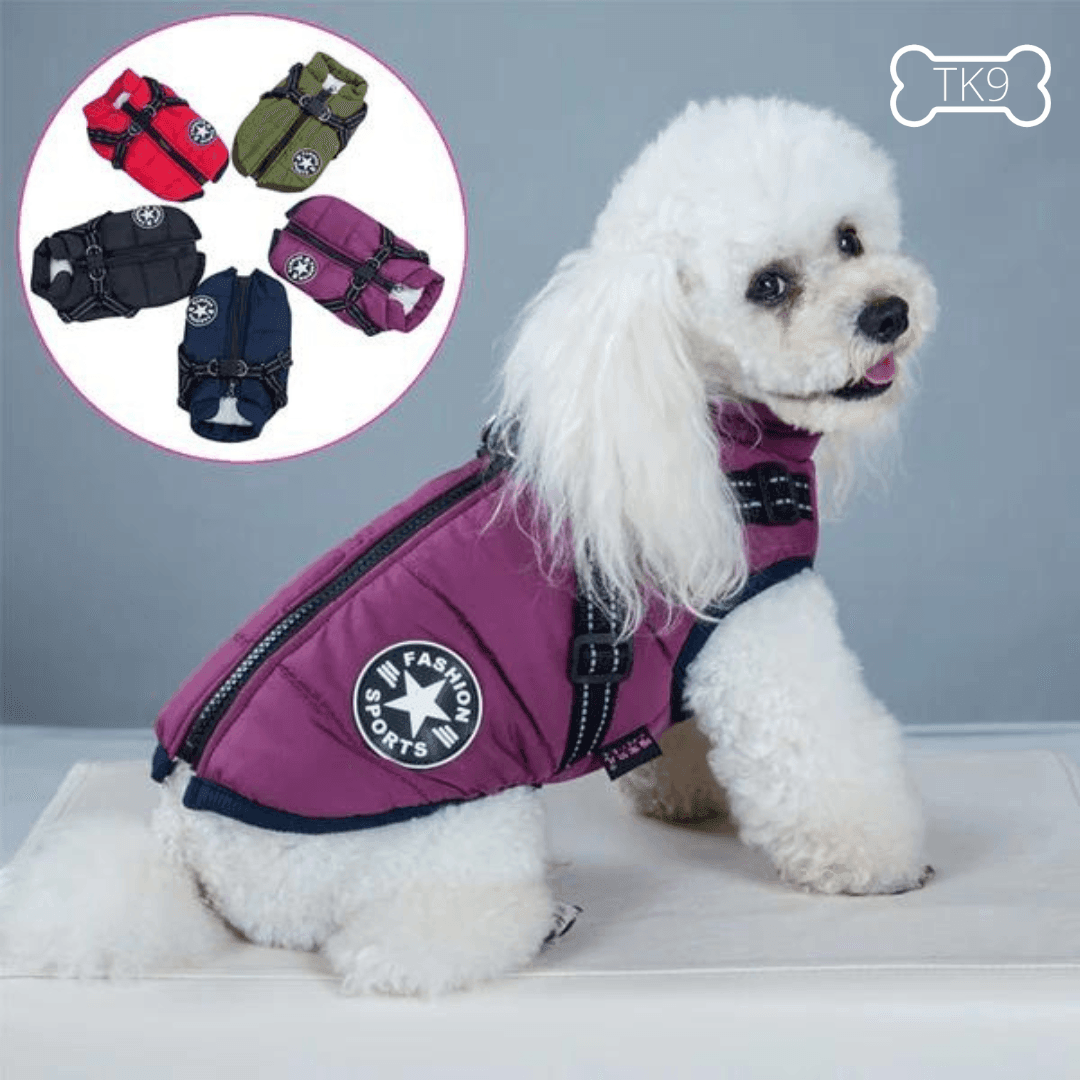 MANTEAU IMPERMÉABLE POUR CHIENS, GILET CHAUD POUR CHIENS, Gilet Harnais imperméable - Tao-K9