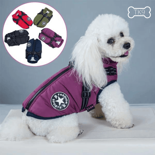 MANTEAU IMPERMÉABLE POUR CHIENS, GILET CHAUD POUR CHIENS, Gilet Harnais imperméable - Tao-K9