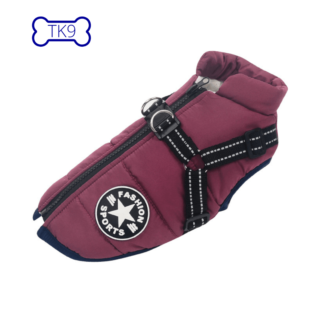 MANTEAU IMPERMÉABLE POUR CHIENS, GILET CHAUD POUR CHIENS, Gilet Harnais imperméable - Tao-K9
