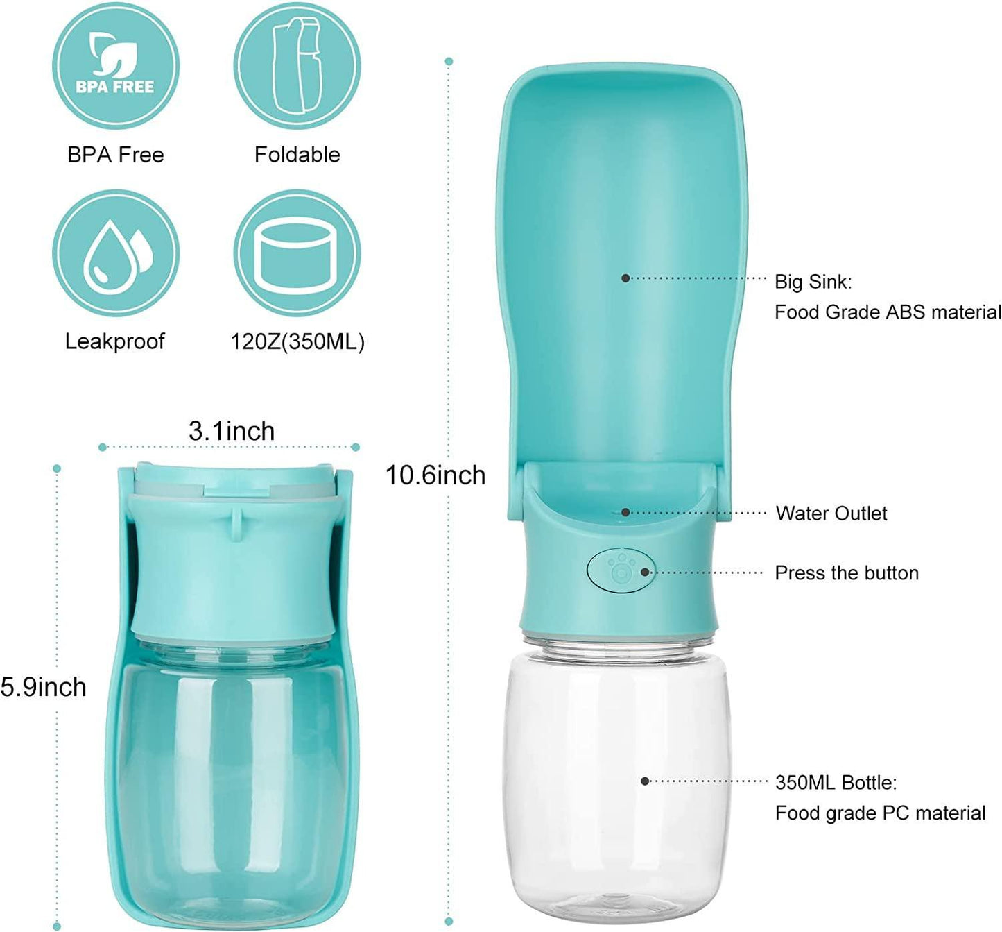 Pad 4 - Gourde pour Chien 350 et 550ml - Tao-K9