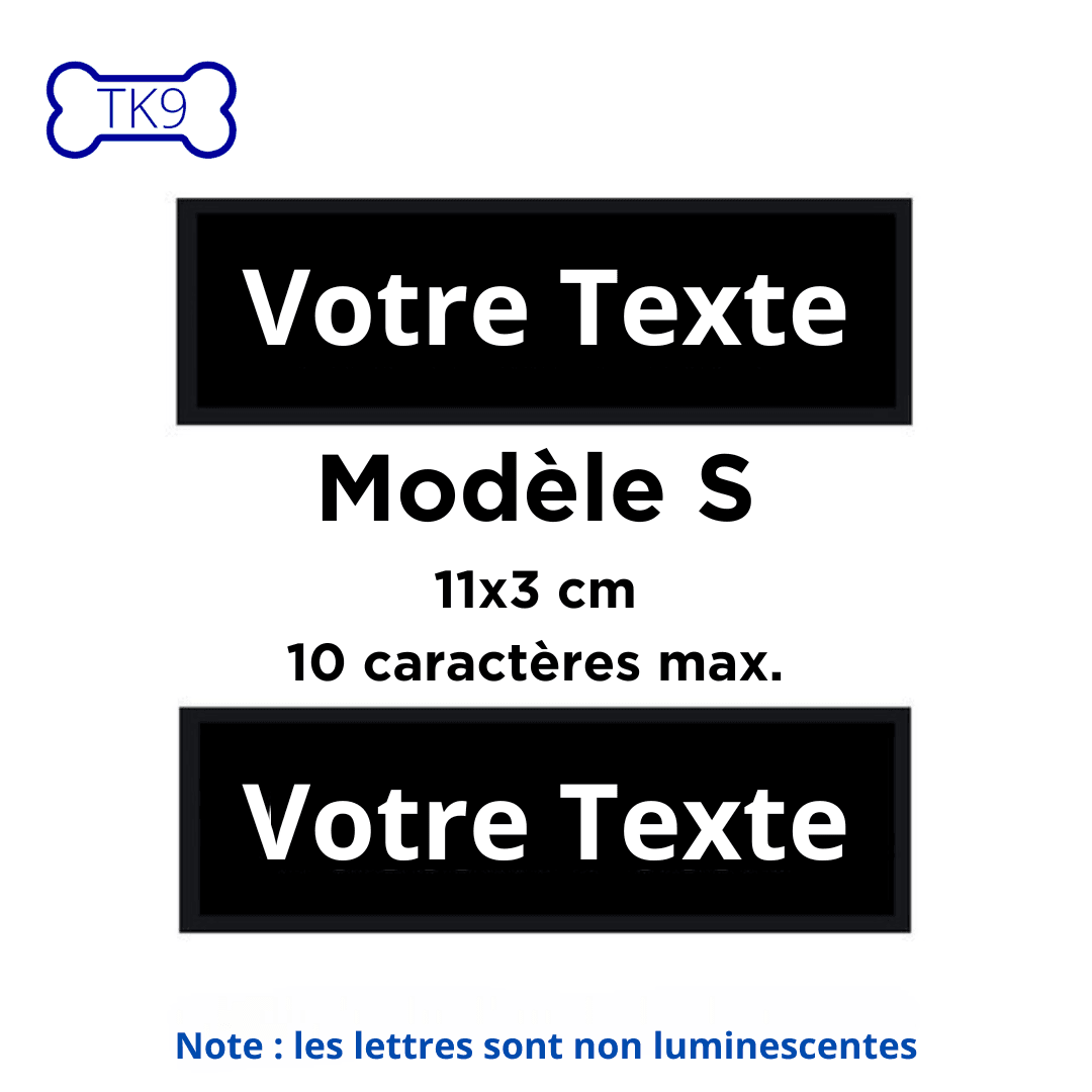 Patchs de Harnais et de Colliers personnalisables X2 - Tao-K9