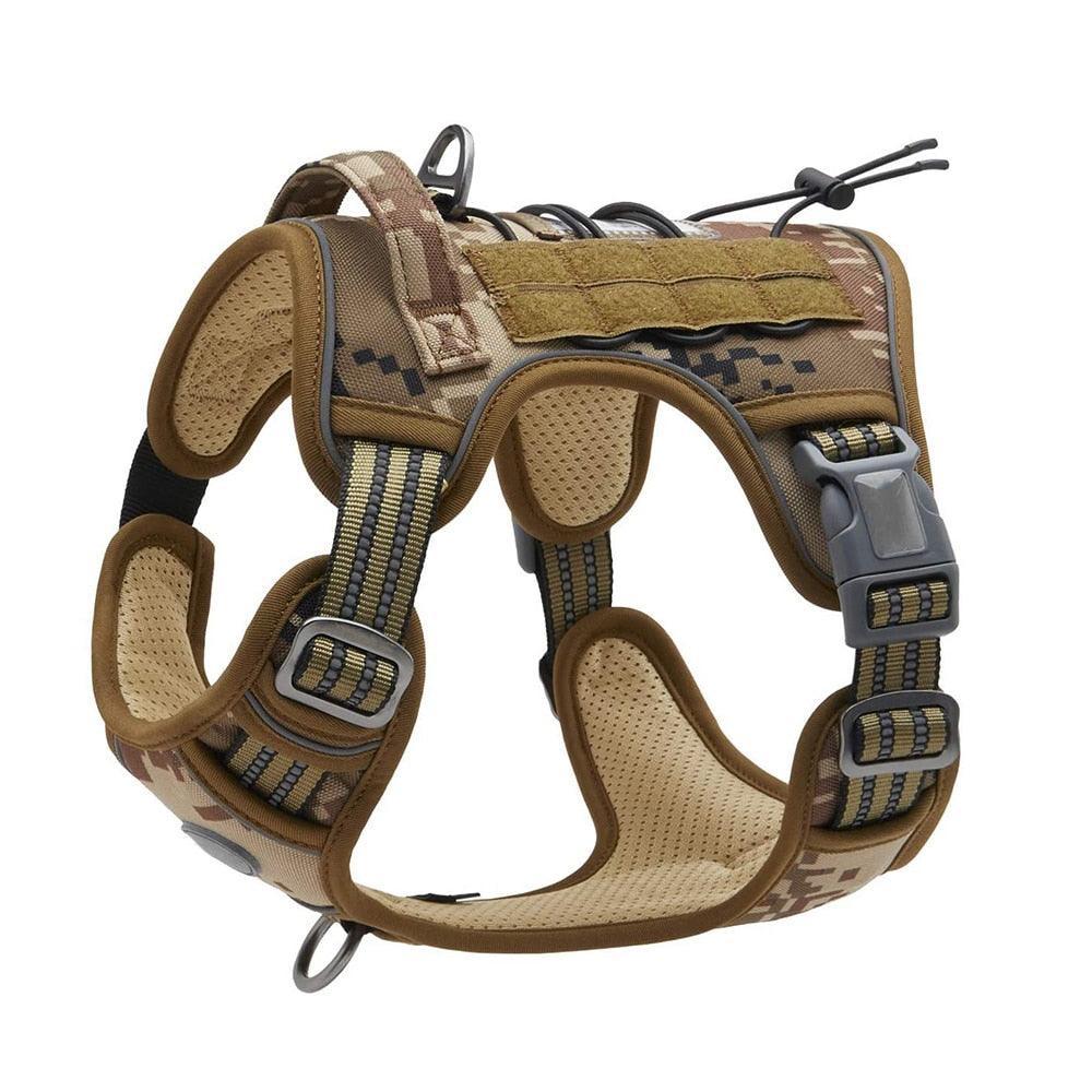 Harnais Tactique - épaules libres - anti traction - option laisse assortie - Tao-K9