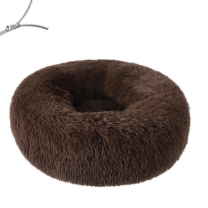 Le Pet Lit - 40 à 100 cm - Lavable en machine - Coussin rond - peluche douce pour chien - Tao-K9