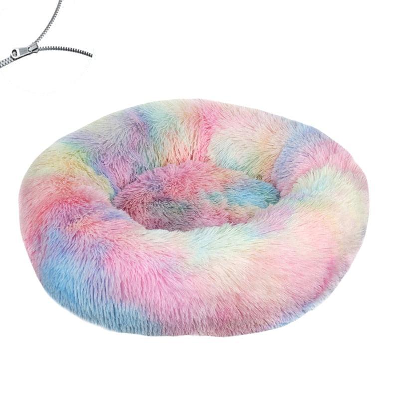 Le Pet Lit - 40 à 100 cm - Lavable en machine - Coussin rond - peluche douce pour chien - Tao-K9