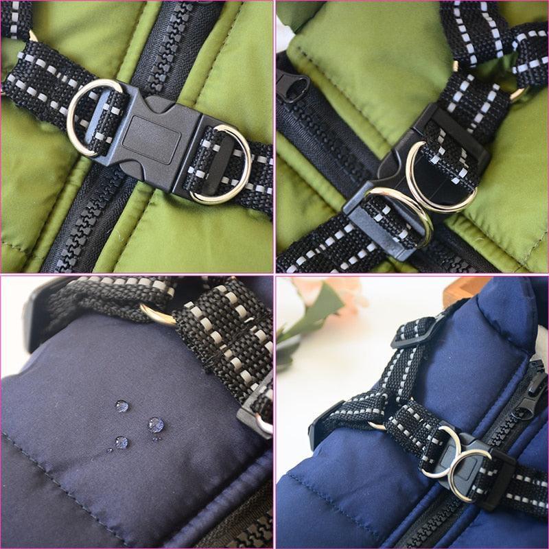 MANTEAU IMPERMÉABLE POUR CHIENS, GILET CHAUD POUR CHIENS, Gilet Harnais imperméable - Tao-K9