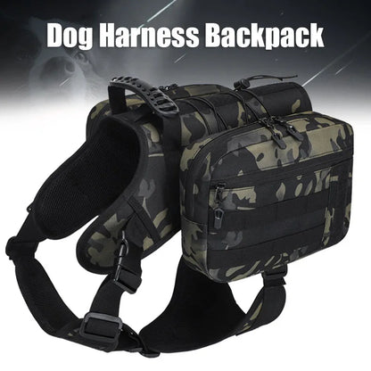 Harnais Tactique pour Chiens avec Sac à Dos – Solution Idéale Randonnée