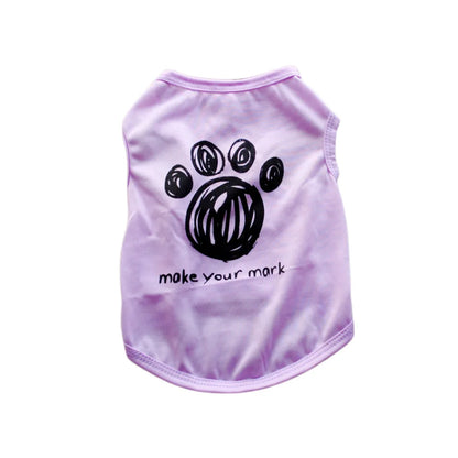 Débardeur d'été léger pour petit chien, motifs au choix