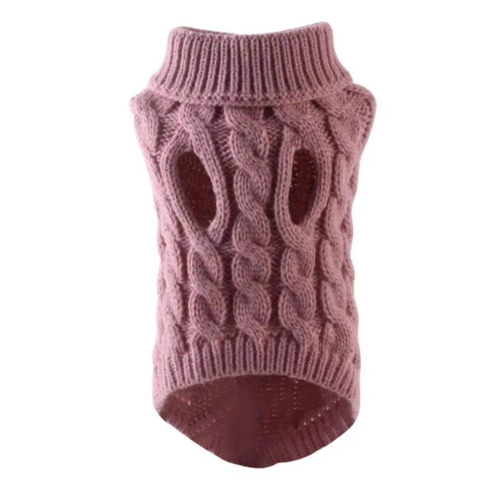 Pull tricoté torsadé pour petit chien, chaud automne-hiver