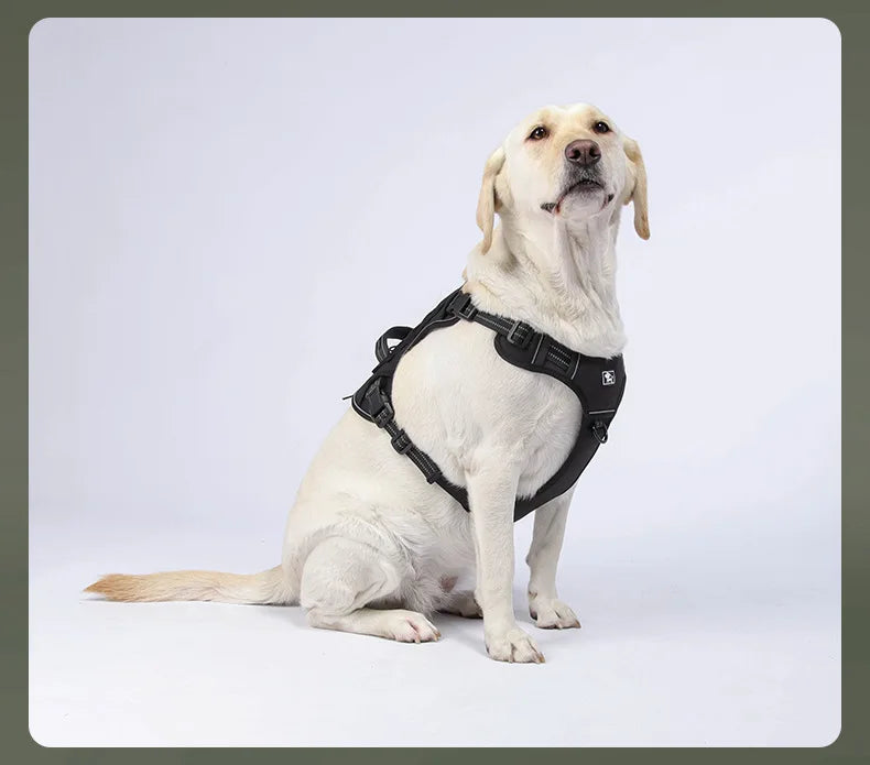 Harnais tactique anti-traction réfléchissant pour chien