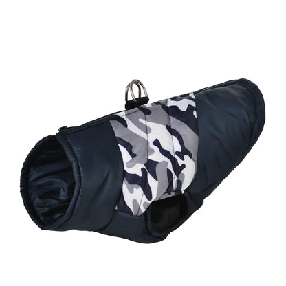 Manteau d'hiver imperméable pour chien, doublé, imprimé camouflage