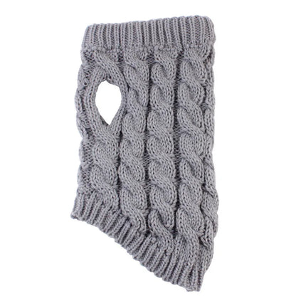 Pull tricoté torsadé pour petit chien, chaud automne-hiver