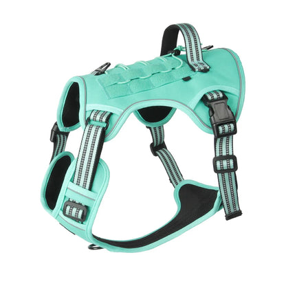 Harnais tactique anti-traction réfléchissant pour chien