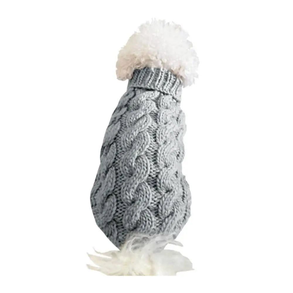 Pull tricoté torsadé pour petit chien, chaud automne-hiver