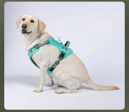 Harnais tactique anti-traction réfléchissant pour chien