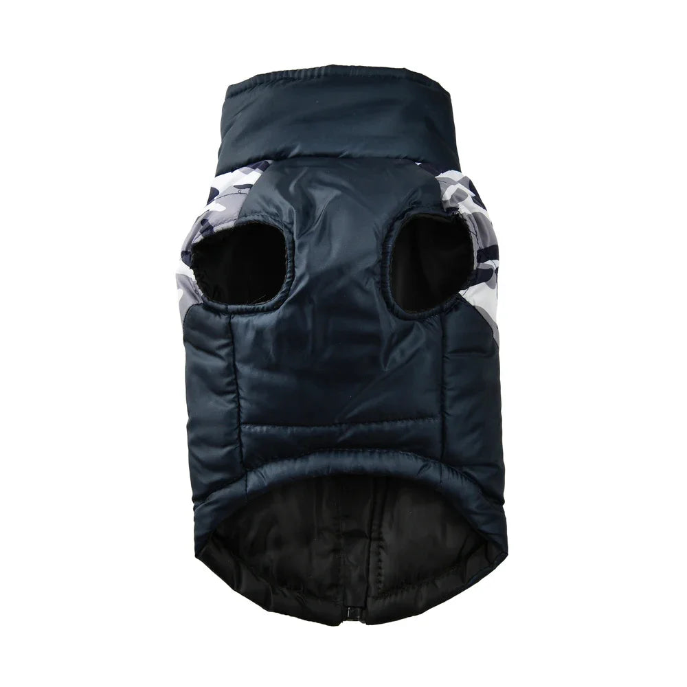 Manteau d'hiver imperméable pour chien, doublé, imprimé camouflage