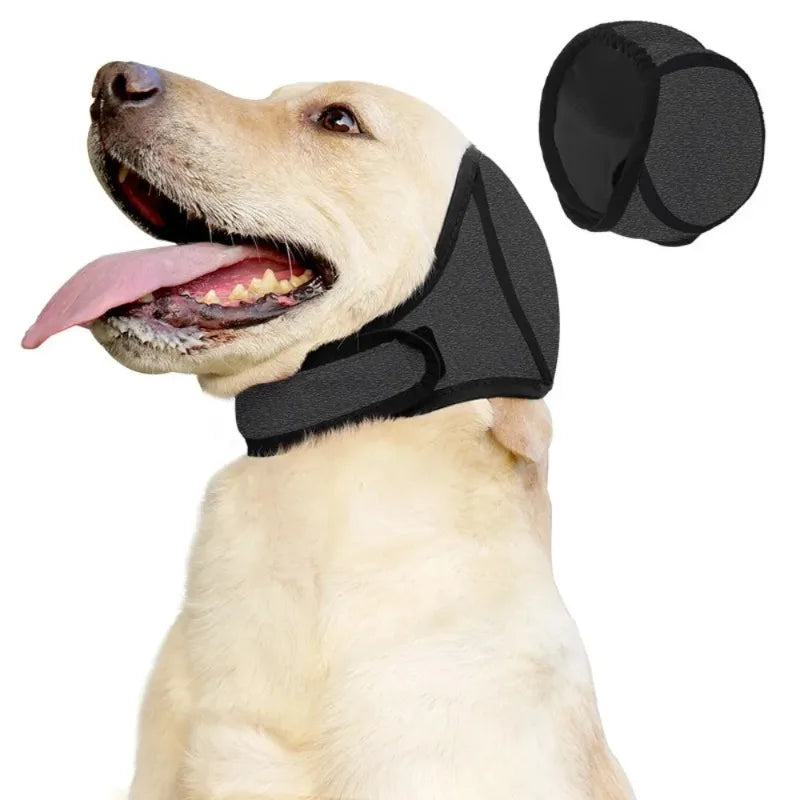 Cache-oreilles antibruit pour chien, snood apaisant et imperméable