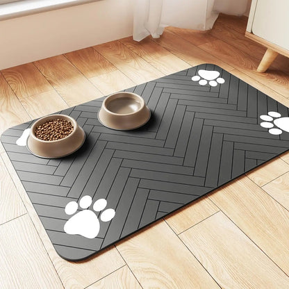 Tapis d'Alimentation Imperméable et Antidérapant pour Chiens