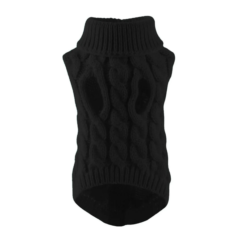 Pull tricoté torsadé pour petit chien, chaud automne-hiver