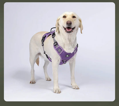 Harnais tactique anti-traction réfléchissant pour chien