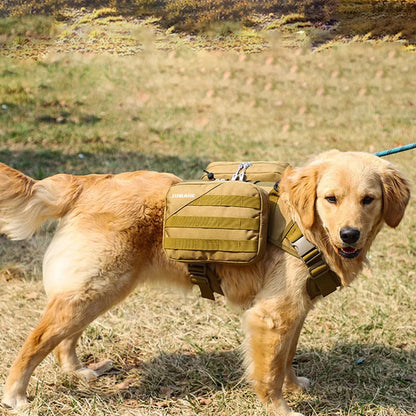 Harnais Tactique pour Chiens avec Sac à Dos – Solution Idéale Randonnée