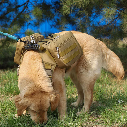 Harnais Tactique pour Chiens avec Sac à Dos – Solution Idéale Randonnée