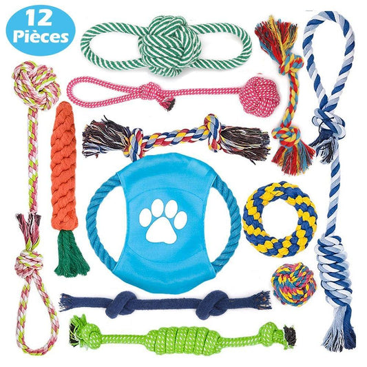 Lot de 12 jouets en cordes - Tao-K9